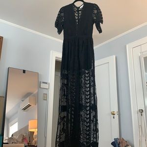 Socialite black sheer dress.